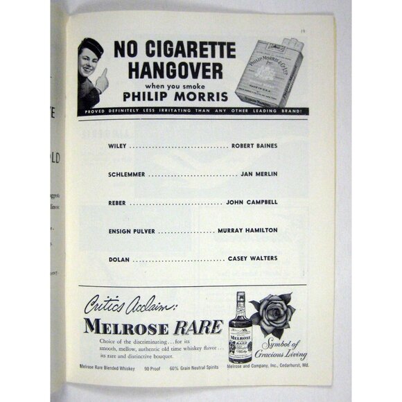 Mister Roberts Playbill 1950 Henry Fonda William Harrigan Henry Hulll - Picture 7 of 10